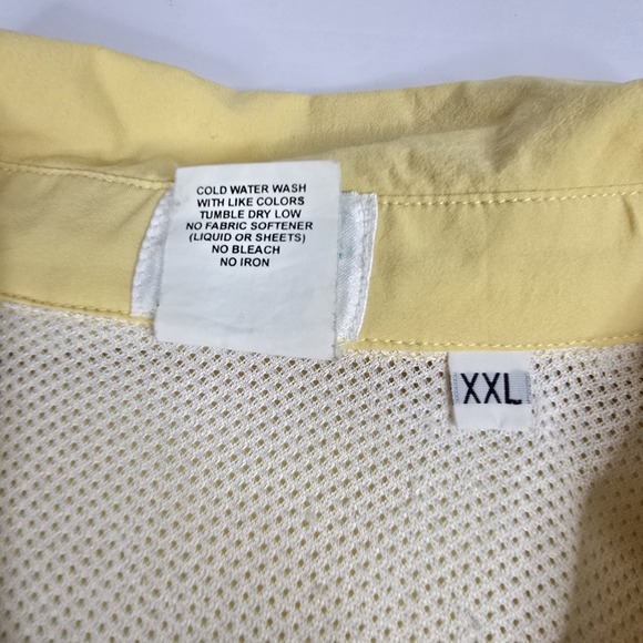 TARPONWEAR Simms Mens Size‎ XXL Vintage Yellow Vented Fishing Button Front Shirt - Picture 5 of 9